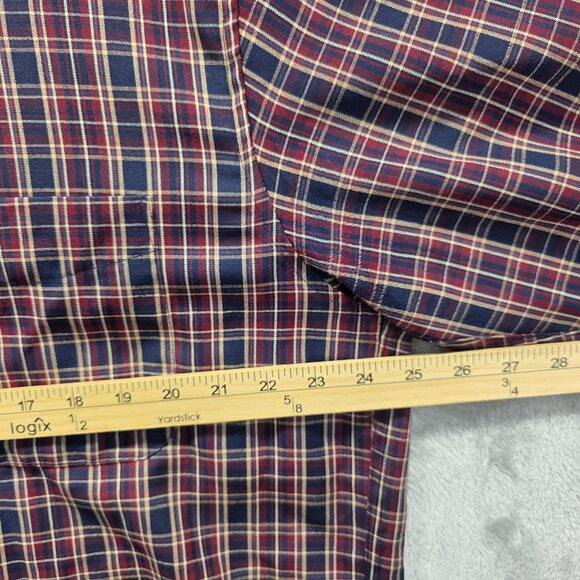 Pendleton Shirt Mens Large Red Plaid Virgin Wool Sir Pendleton Button Down - Picture 7 of 9